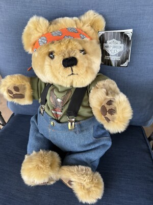 Harley Davidson Plush Collection 16” Teddy Bear "Cruiser" 1997 W/tag ...