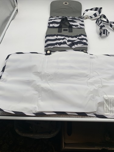 Lillybit Diaper Bag New Clutch Uptown Tote Purse Changing Pad Stripe Print NWT - Picture 6 of 7