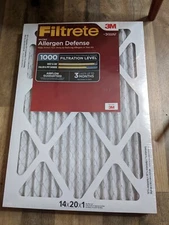 (2pk) Filtrete 3M "1000 Filtration Level" 14x20x1 Filters Micro Allergen Defense