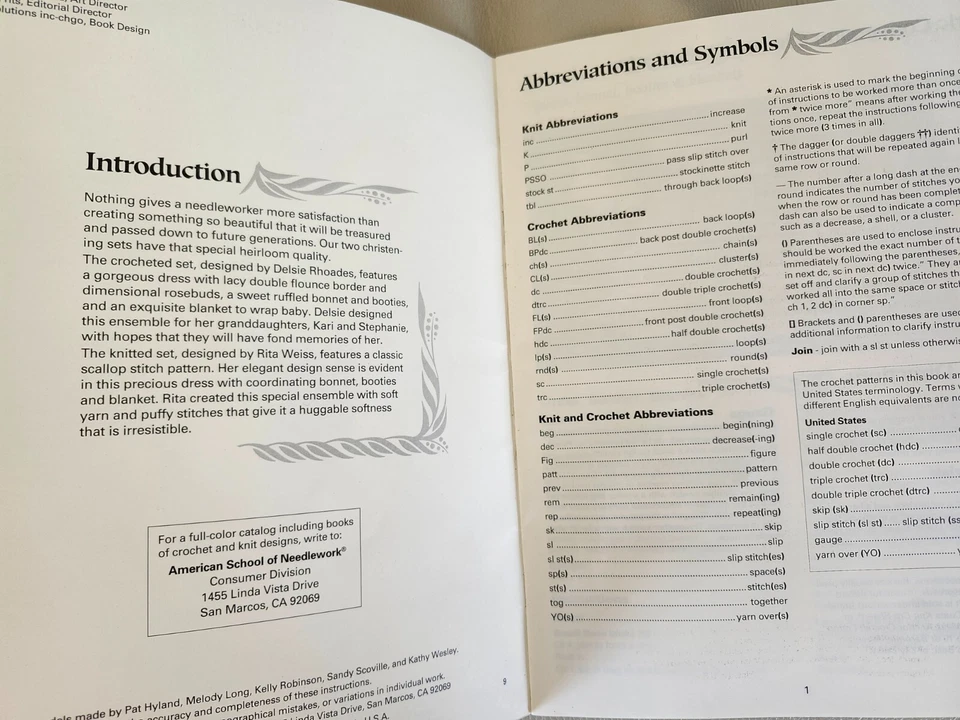 American School of Needlework PRECIOUS HEIRLOOM CHRISTENING SETS Knit & Crochet - Image 3 of 3