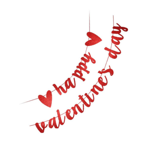 Happy Valentines Day Banner Valentine Room Decorations Valentine Hanging Flags