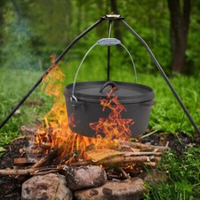 4.5 Litre Cast Iron Stock Pot with handle Dutch Oven Stock Pot Camping Kitchen