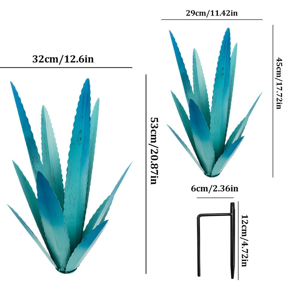1/2Pcs Agave Plant Rustic Sculpture DIY Tequila Plant for Outdoor Garden Decor - Image 3 of 4