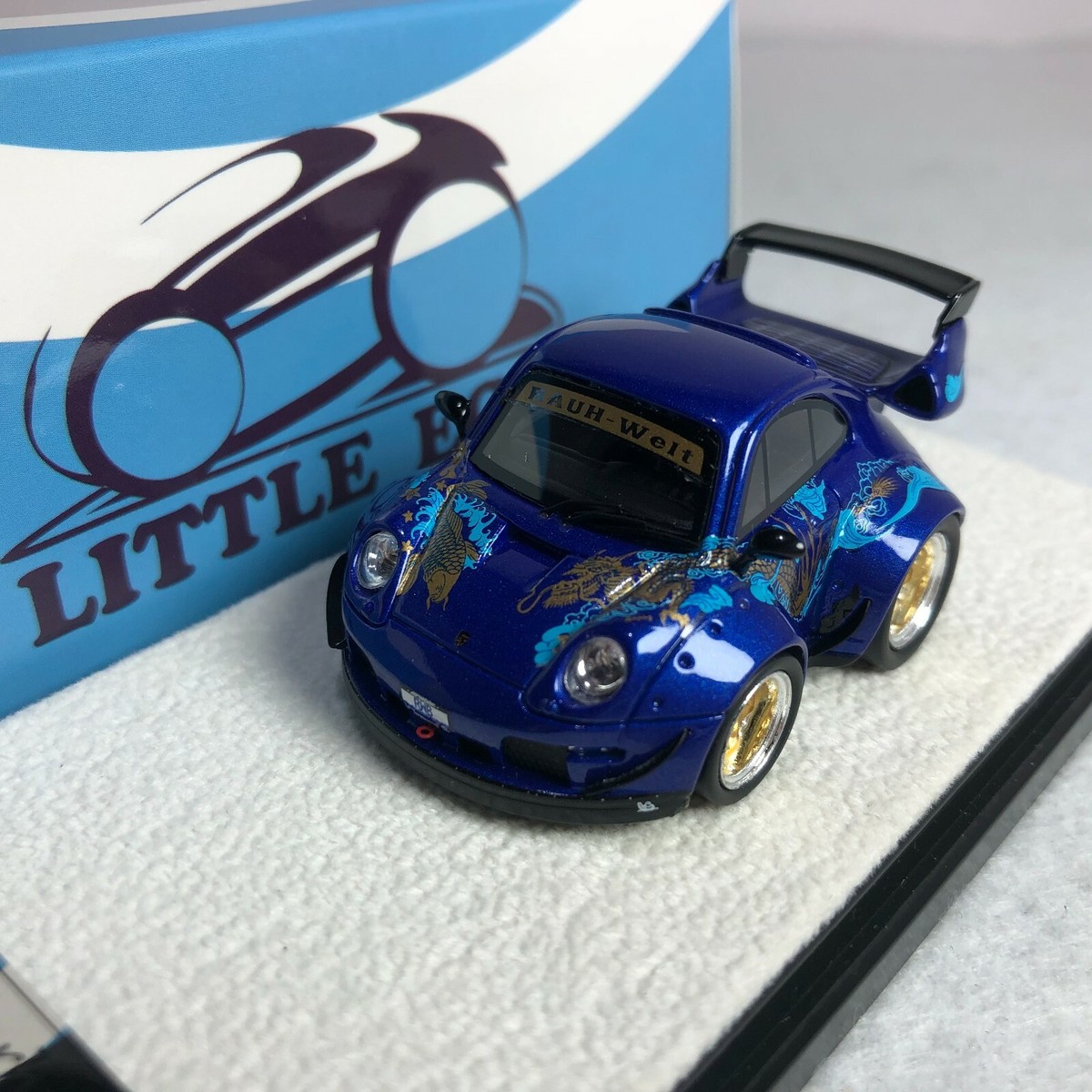 1/64 Little Egg RWB Porsche 911 930 Q Car ROYAL OCEAN Blue