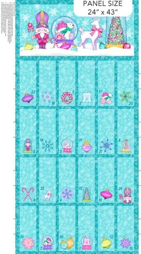 Merry and Bright fabric advent