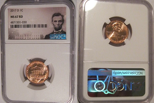 2017 D Lincoln SHIELD Cent 1c NGC MS 67 RD Lincoln Label