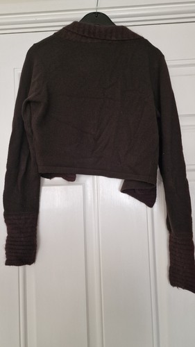 Jane Norman brown cropped bolero cardigan, size 12 - Picture 4 of 6