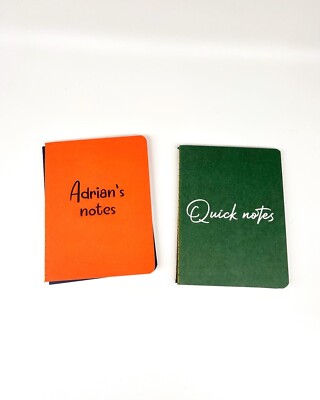 Personalised notepad lined pages B7 notepad, custom pocket notepad, any name