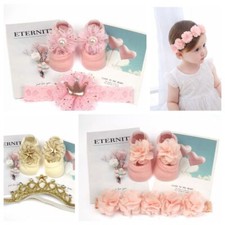 Crown Bows Socks Set - Baby Headband Turban Baby Hair Sock Accessories 2PC/Set