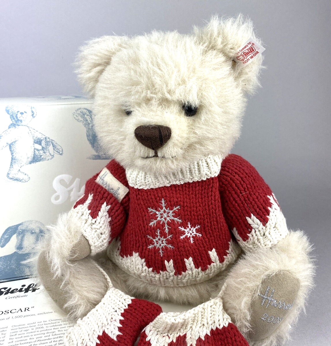 Steiff Alpaca Bear OSCAR Harrods Exclusive 2008 Ltd Ed