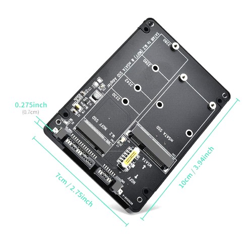 MSATA/M.2 NGFF to SATA III Adapter For standard 2.5 - inch laptop hard drive bay - Afbeelding 15 van 16