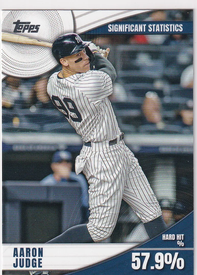 2022 TOPPS SIGNIFICANT STATISTICS AARON JUDGE NEW YORK YANKEES HARD HIT  Z3236