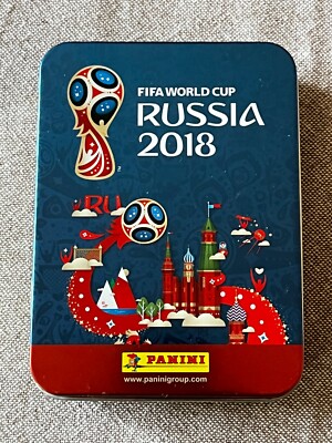 PANINI BOITE METALL BLECHDOSE DISPLAY VIDEO METALL WC RUSSLAND 2018 VERSION 2 NEU