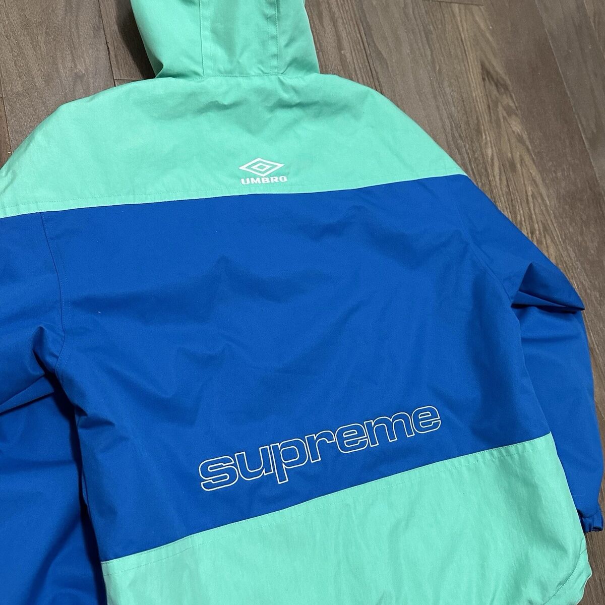 Supreme Umbro Hooded Anorak Jacket Coat Blue Green Size Supreme Umbro Hooded Anorak Jacket Coat Blue Green Size