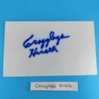 Elroy Crazylegs Hirsch - Los Angeles Rams signed 3x5 Card AUTO HoF