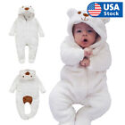 Newborn Kids Baby Boy Girl Infant Clothes Jumpsuit Romper Bodysuit Winter Outfit