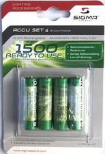 Akku Sigma Mignon 1500mah NiMH AA ACCU SET 4 4er-Pack ohne Quecksilber Cadmium