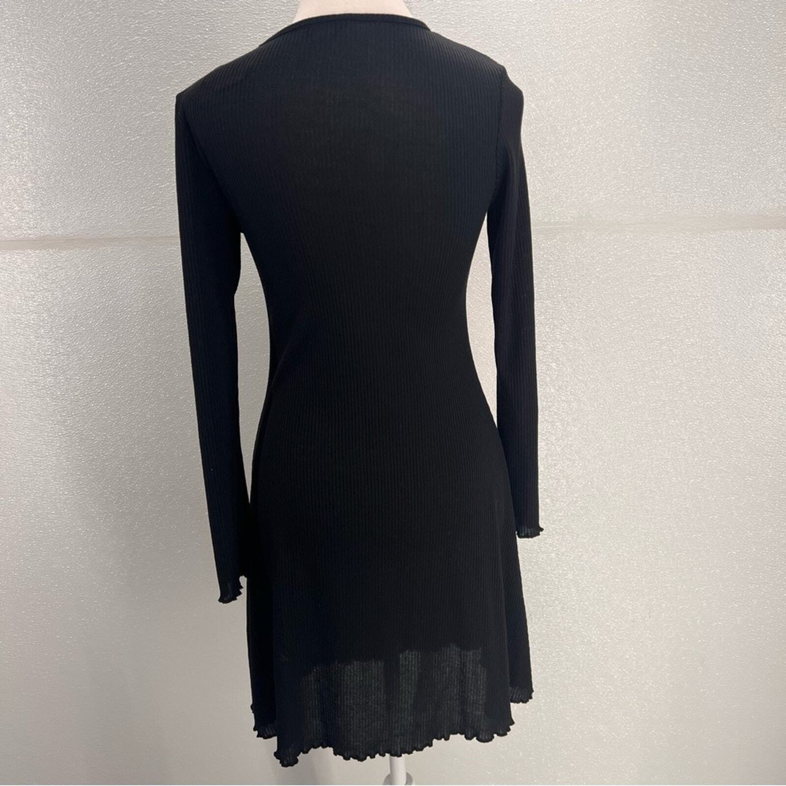 H&M Ribbed Cotton Dress Size 10 thumbnail 3