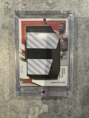Francis Ngannou 2021 Immaculate UFC Jumbo Memorabilia Training Shirt Patch /16
