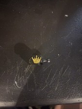 3-D printed replica fake airsoft back plate black with gold crown