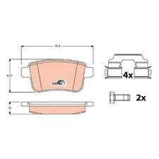 Satz Bremsbeläge Bremsklötze hinten für Renault Kangoo KC0/1 BE KW0/1 id63876