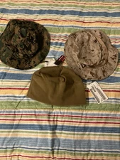 NEW USMC Desert /Woodland MARPAT Boonie Hat SUN COVER size XL Lot (2)