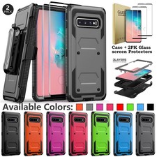 For Samsung Galaxy S10 Case Belt Clip Rugged Shockproof Cover Screen Protector