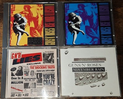 GUNS N' ROSES USE YOUR ILLUSION I+II &G N' R LIES &NOVEMBER RAIN 3Alben+1Maxi-CD