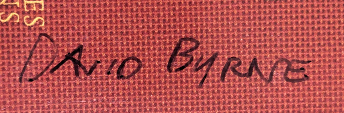 DAVID BYRNE signed BIG LOVE HYMNAL compact disc CD TALKING HEADS