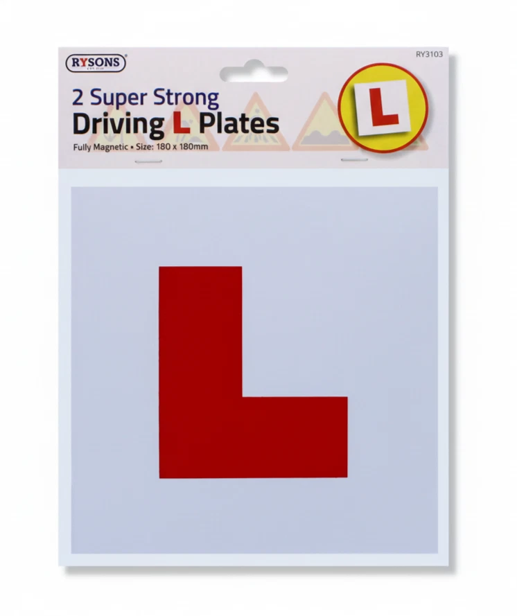 Super Strong Magnetic Learner L Plates 2 Pack Fully Magnetic Car L Plates 180mm