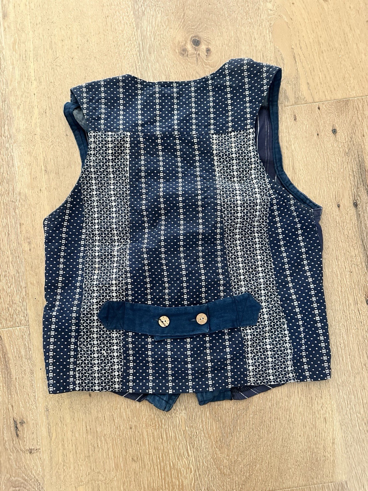PERSONAL EQUIPMENT Button Pockets Striped Indigo … - image 3