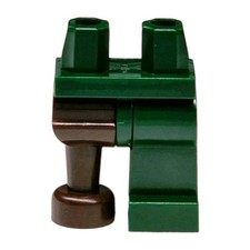 NEW LEGO  Minifigure Legs Dark Green Dark Brown Pirate Peg Leg Clancee Part