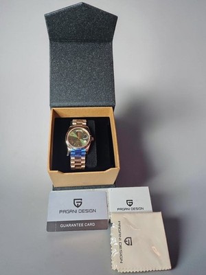  36MM PAGANI DESIGN Automatic Presidential Watch Day-Date Diver Stainless NEW