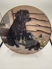 Black Labrador - Like Father Like Son - Nigel Hemming - Franklin Mint Plate
