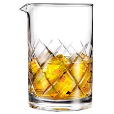 Hiware Professional 24 Oz Cocktail Mixing Glass, Thick Bottom Seamless Crysta...