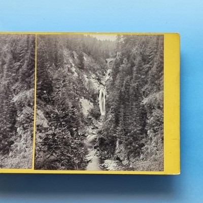 Blair Athol Stereoview C1870 Real Photo Scotland Bruar Upper Waterfall By Wilson