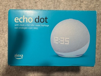 Amazon Echo Dot Gen 5 mit Uhr- GrauBlau - Top - in OVP