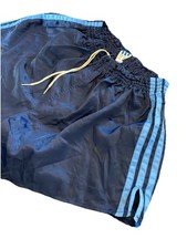 Adidas Vintage Herren Shorts Glanz Nylon Gr. L D7 Sprinter kurze Hose 90s 129