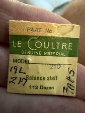 Vintage LeCoultre Caliber 19L 210 217 Genuine Balance Staff NOS Sealed Part