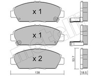 Metelli Bremsbelagsatz, Scheibenbremse 22-0172-0 FüR Honda Rover