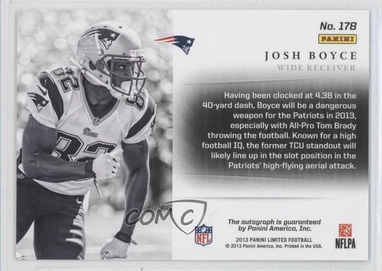 2013 Panini Limited Phenoms Monikers Silver /149 Josh Boyce #178 Rookie Auto RC - Image 2 of 2