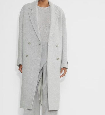 Aritzia Babaton Slouch Coat Soft Virgin Wool & Cashmere NWT Gray Size Xxs 2xs