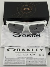 OAKLEY HOLBROOK CUSTOM MATTE WHITE / BLACK PRIZM BLACK IRIDIUM POLARIZED NEW