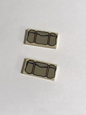 Lego 1x2 Printed Plates - Gungan Satchel - 2 Pieces From Star Wars 7115