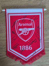 Signed Arsenal Red Crest Pennant 2025/26 with Certificate of Authenticity