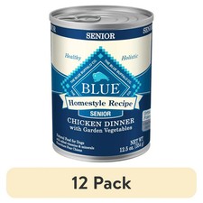 12 pack Blue Buffalo Homestyle Recipe Senior Wet Dog Food, Chicken Dinner