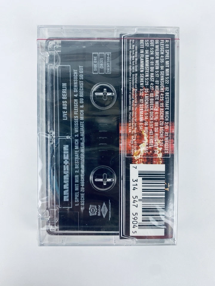 Rammstein Live Aus Berlin Cassette Tape SEALED, USA 1st, Hype, Du Hast Shnsucht - Image 2 of 4