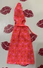 Vintage Barbie #8680 Best Buy Talking Pj Halter Dress Pink And Orange Floral