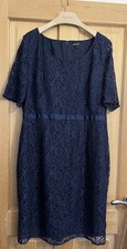     Jaeger Navy Lace Evening Dress – Women’s UK 16 – Timeless Occasion Wear