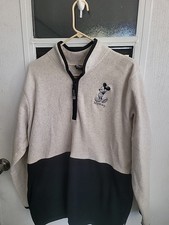 Vintage Mickey Unlimited Fleece Pullover Jacket Soft Size Large Walt Disney